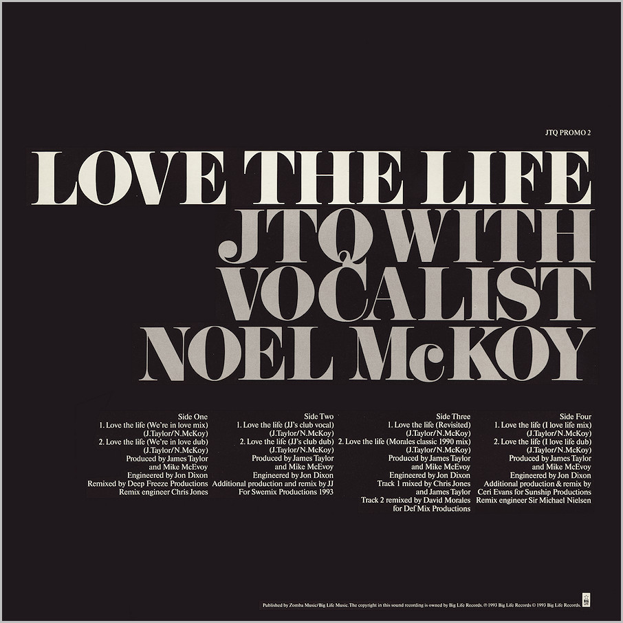 JTQ with Noel Mc Koy : Love The Life (1993 revisited versions)
