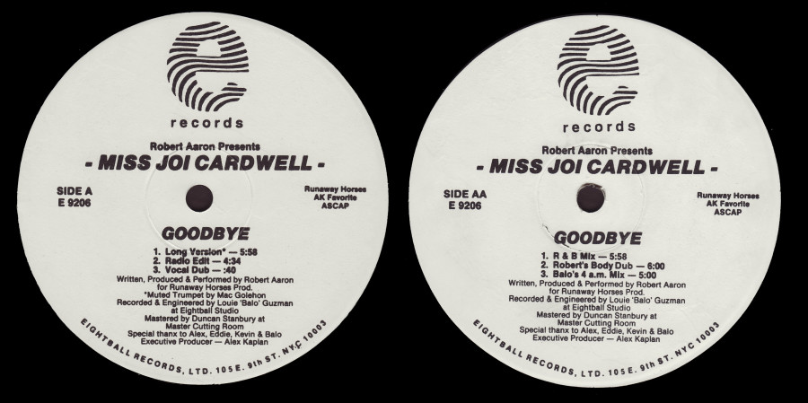 Miss Joi Cardwell : Goodbye (Original 12'')