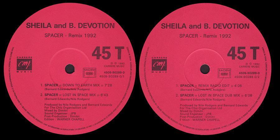 Sheila & B. Devotion : Spacer (Remix 1992)