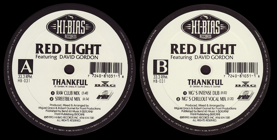 Red Light feat. David Gordon : Thankful (Ouimet & Graça)