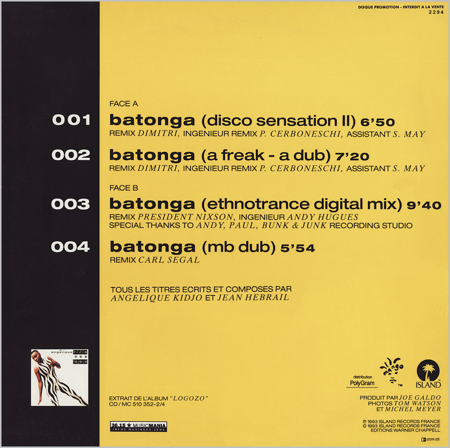 Angélique Kidjo : Batonga (Dimitri)