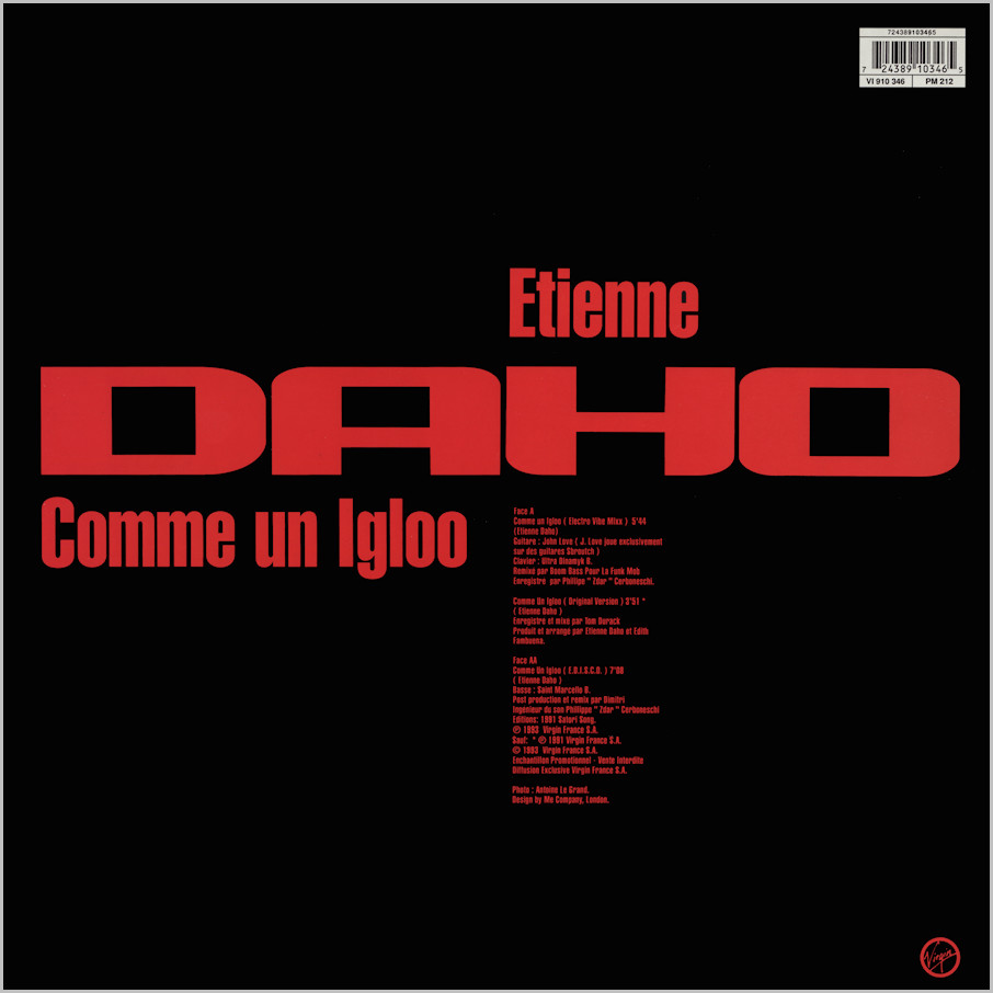 Etienne Daho : Comme Un Igloo (Dimitri)